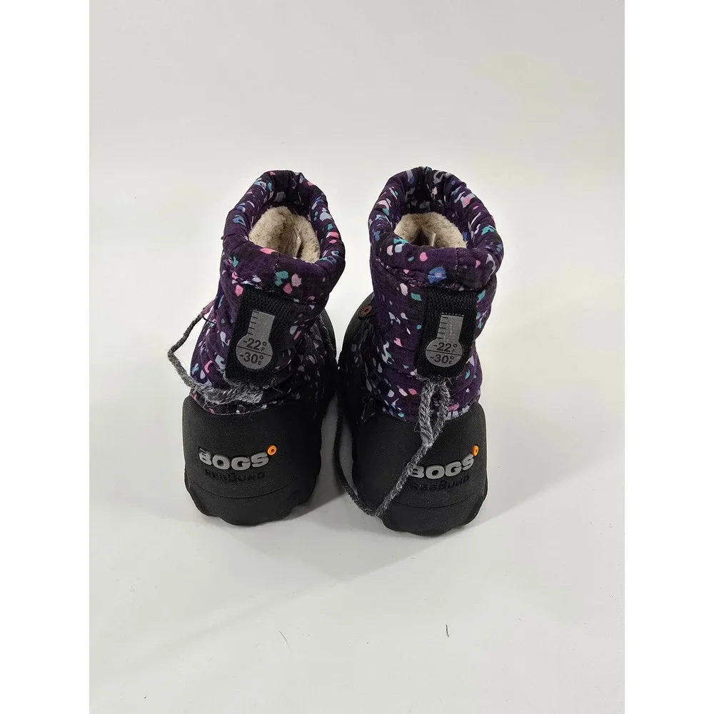 Bogs B-Moc Snow Lilt Purple Confetti Waterproof Winter Boots Infant 4 72757K-540 - Picture 6 of 8